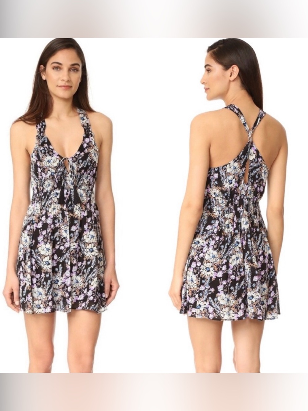 Free People Washed Ashore Floral Mini Dress small